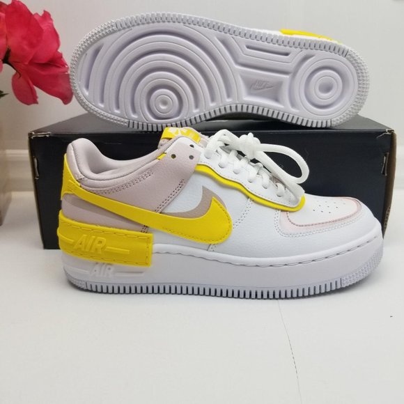 Nike Shoes - Nike Air Force 1 Shadow White Rose Yellow